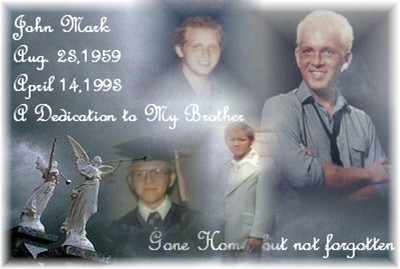 My brother John died of AIDS, I just added a New Forum(message board) it is for people to chat about their lost loved ones and to find comfort it is called Comfort Chat..Hope to see you there