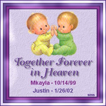 in memory of my son and daughter gone to soon due to miscarriage